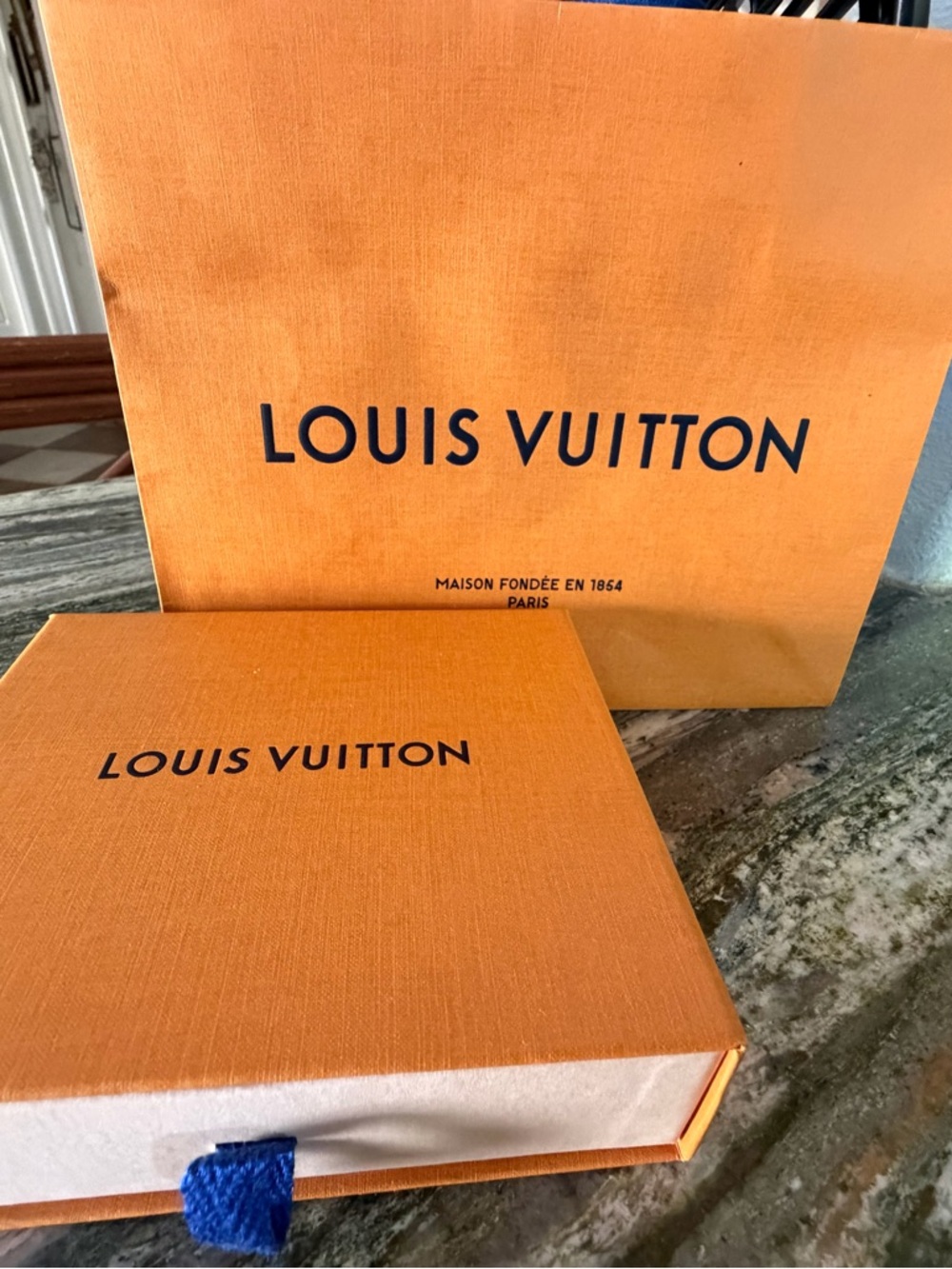 Louis Vuitton Tropical Monogram Card Holder in Beige and Orange*RARE* never used
